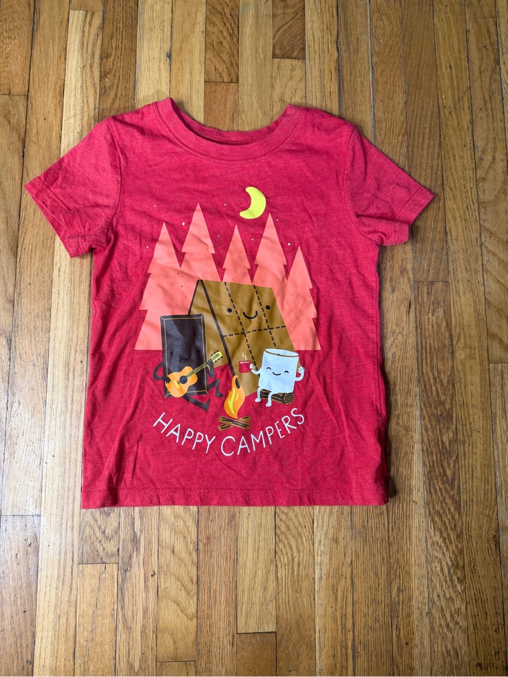 Cat & Jack 4T Happy Campers Kids' Red Graphic Tee